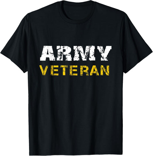 US Army Veterans Distressed Font T-Shirt