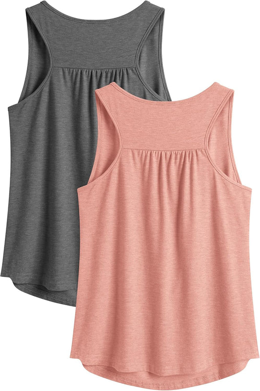 Workout Tank Tops for Women Racerback Loose Fit Yoga Top Sleeveless Gym Shirt Running Athletic Tanks Pack S-3XL - WORLD TIME VISITS