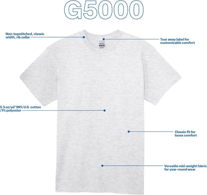 Unisex Adult Heavy Cotton T-Shirt, Style G5000, Multipack