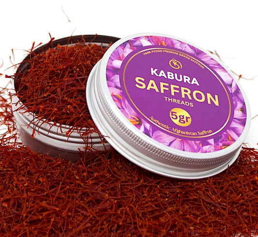 5 Grams , Authentic Saffron Threads, Premium All - Red Saffron, Grade A+ Best Color, Spice for Tea, Rice, Milk, Soups, Chicken, Curry, Dessert, Paella Super Negin - WORLD TIME VISITS