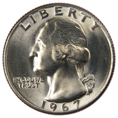 1967 Washington Quarter Coin, BU Uncirculated Mint State, 25C Collectible Master Coins