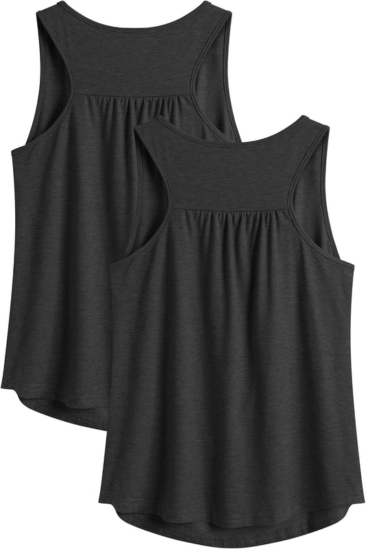 Workout Tank Tops for Women Racerback Loose Fit Yoga Top Sleeveless Gym Shirt Running Athletic Tanks Pack S-3XL - WORLD TIME VISITS