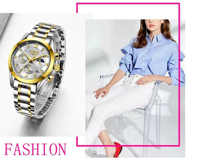 LIGE Luxury Ladies Watch Women Waterproof Rose Gold Steel Strap Women Wrist Watches Top Brand Bracelet Clocks Relogio Feminino