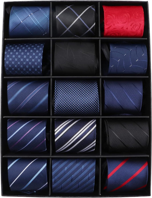 Mens Ties, Mens Zipper Ties Neckties for Men, Silky Zip up Ties, Men'S Pretied Ties Set - WORLD TIME VISITS