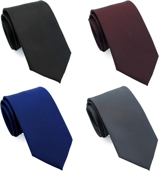Extra Long Ties for Men Big and Tall, 63 or 70 Inch Long Neckties 4-Pack - WORLD TIME VISITS