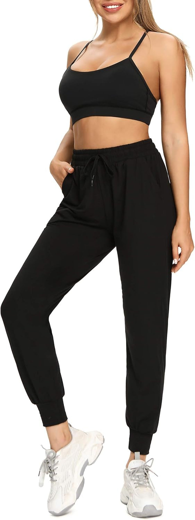 3 Pack Sweatpants for Women-Womens Joggers with Pockets Athletic Leggings for Workout Yoga Running