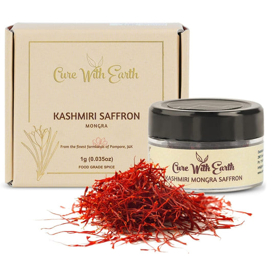 CWE Pure Natural Kashmir Saffron Threads/Kesar 1G | from the Finest Farmlands of Pampore, J&K, India | Tested and Certified as Grade A