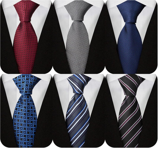 Extra Long Ties for Men Big and Tall Neckties Woven Jacquard Classic Neck Tie Business Wedding