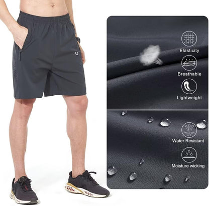 Men'S Athletic Running Shorts Quick Dry Workout Shorts 7"/ 5"/ 9" Lightweight Sports Gym Basketball Shorts Hiking