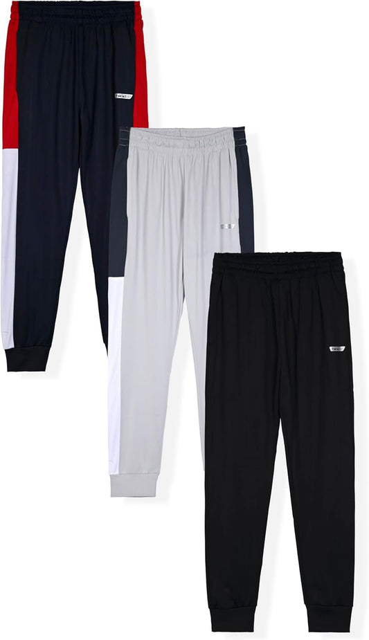 Boys Sweatpants 3 Pack Jogger Pants for Boys in Fleece and Tricot - WORLD TIME VISITS