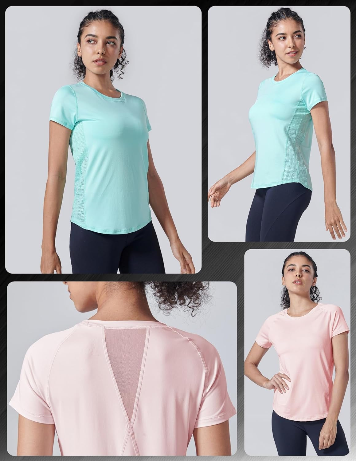 5 Pack: Women'S Dry Fit Short Sleeve T Shirts, Athletic Workout Tee Tops for Gym Yoga Running - WORLD TIME VISITS