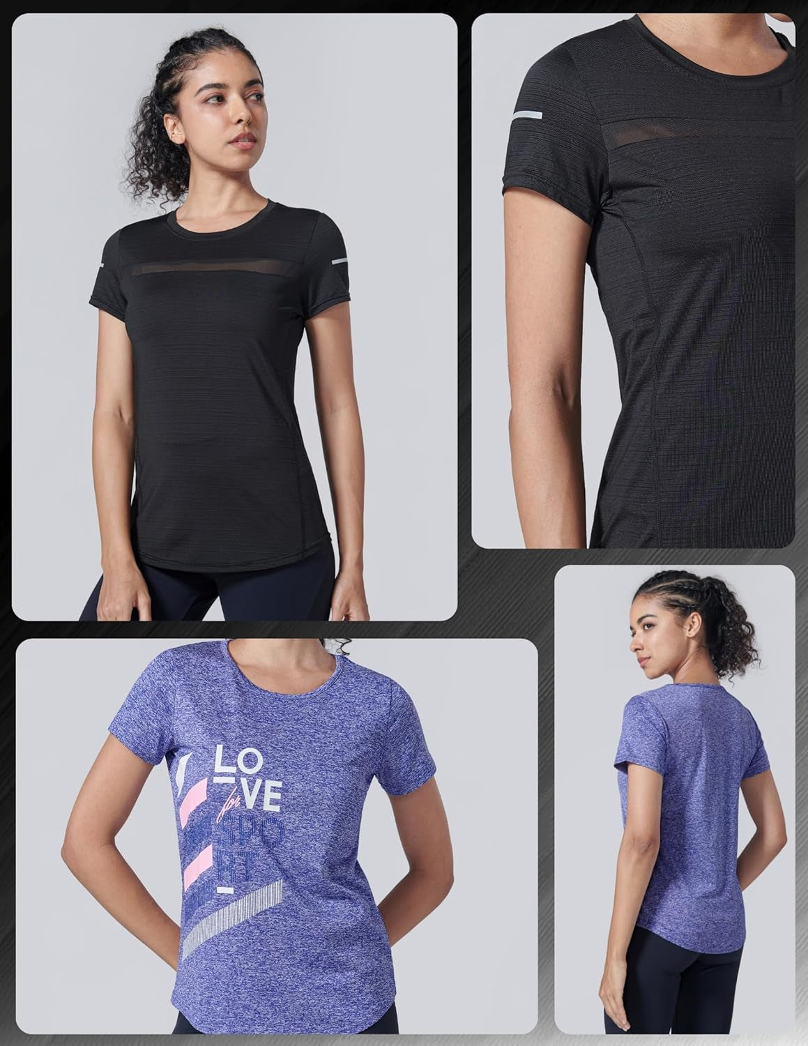 5 Pack: Women'S Dry Fit Short Sleeve T Shirts, Athletic Workout Tee Tops for Gym Yoga Running - WORLD TIME VISITS