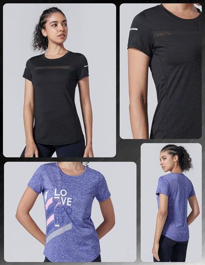 5 Pack: Women'S Dry Fit Short Sleeve T Shirts, Athletic Workout Tee Tops for Gym Yoga Running - WORLD TIME VISITS