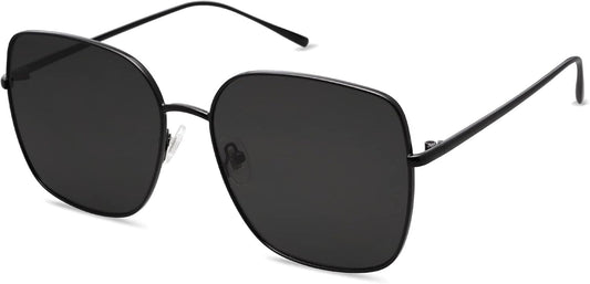 Trendy Oversized Square Metal Frame Sunglasses for Women Men Retro Big Flat Lens UV Protection Sunglasses SJ1146