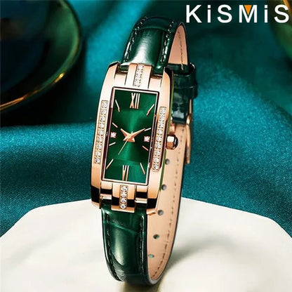 KISMIS 1Pc/2Pcs Luxury Fashion Ladies Watch Diamond Inlaid Charm Unlimited Women'S Watch Retro Fashion Quartz Watches Gift 3 Colors Available - WORLD TIME VISITS