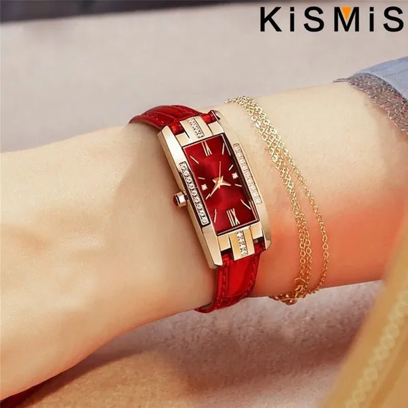 KISMIS 1Pc/2Pcs Luxury Fashion Ladies Watch Diamond Inlaid Charm Unlimited Women'S Watch Retro Fashion Quartz Watches Gift 3 Colors Available - WORLD TIME VISITS