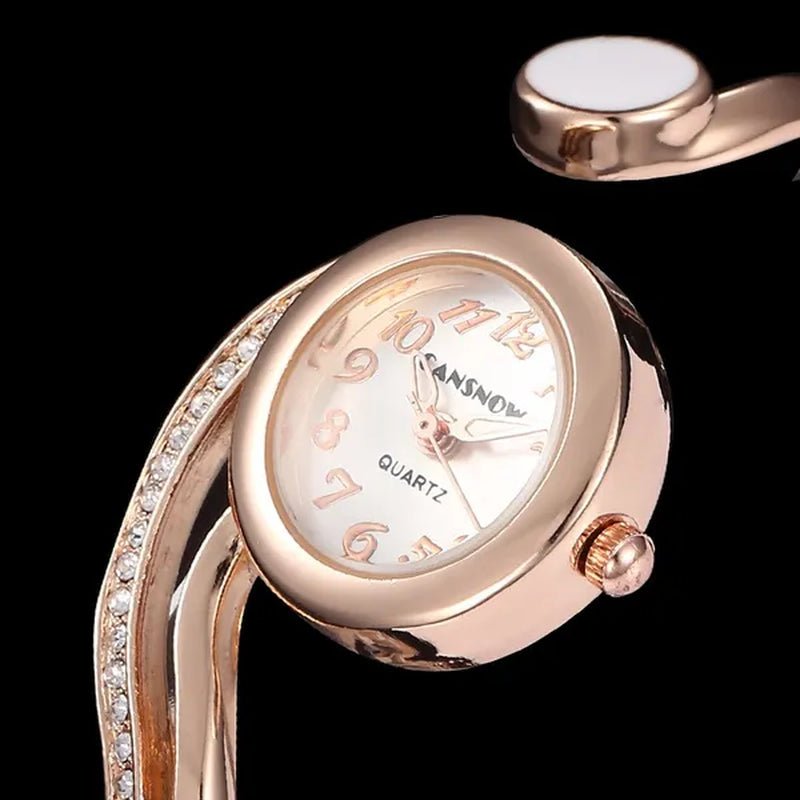 New Luxury Lady Watches Bracelet Watch Gold Silver Small Dial Dress Quartz Wristwatch Gift for Women Fashion - WORLD TIME VISITS