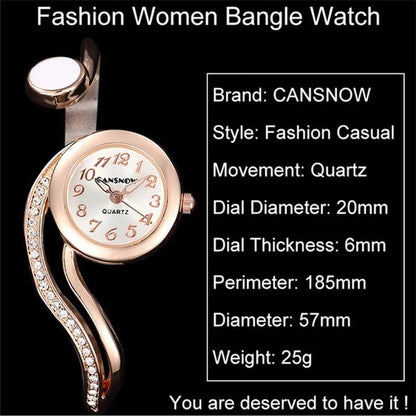 New Luxury Lady Watches Bracelet Watch Gold Silver Small Dial Dress Quartz Wristwatch Gift for Women Fashion - WORLD TIME VISITS
