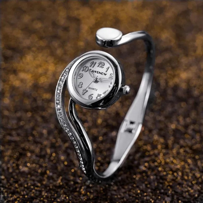 New Luxury Lady Watches Bracelet Watch Gold Silver Small Dial Dress Quartz Wristwatch Gift for Women Fashion - WORLD TIME VISITS
