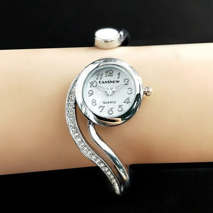 New Luxury Lady Watches Bracelet Watch Gold Silver Small Dial Dress Quartz Wristwatch Gift for Women Fashion - WORLD TIME VISITS