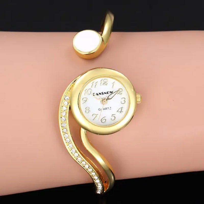 New Luxury Lady Watches Bracelet Watch Gold Silver Small Dial Dress Quartz Wristwatch Gift for Women Fashion - WORLD TIME VISITS