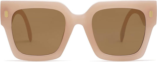Vintage Oversized Square Sunglasses for Women,Retro Womens Luxury Big Large Sun Glasses UV400 SJ2194 - WORLD TIME VISITS