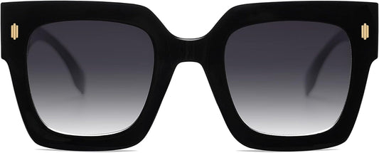 Vintage Oversized Square Sunglasses for Women,Retro Womens Luxury Big Large Sun Glasses UV400 SJ2194 - WORLD TIME VISITS