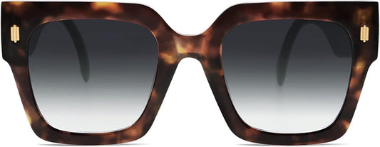Vintage Oversized Square Sunglasses for Women,Retro Womens Luxury Big Large Sun Glasses UV400 SJ2194 - WORLD TIME VISITS