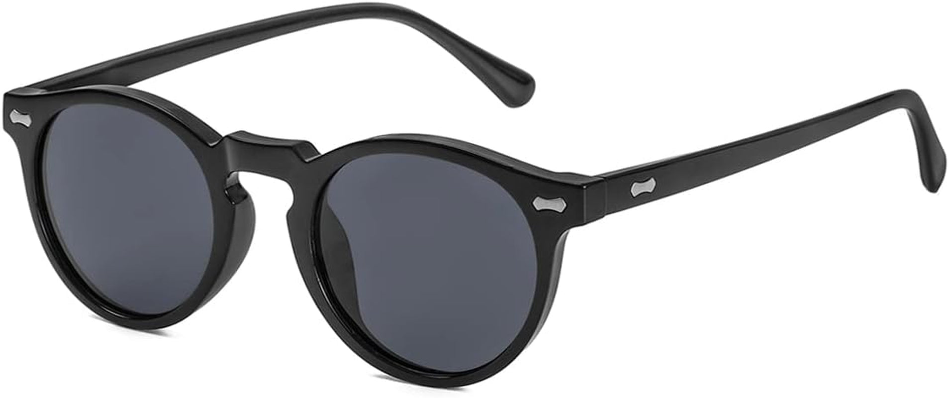 Vintage Polarized Sunglasses for Men round Sunglasses UV400 Protection Retro Hand - Crafted Acetate Frame - WORLD TIME VISITS