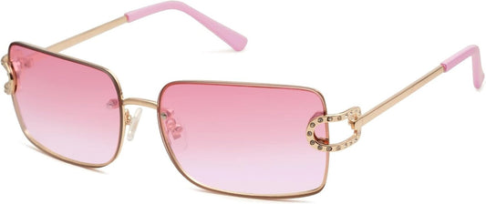 Vintage Rectangle Sunglasses for Women,Trendy Rimless 90S UV400 Womens Y2K Shades SJ1178 - WORLD TIME VISITS