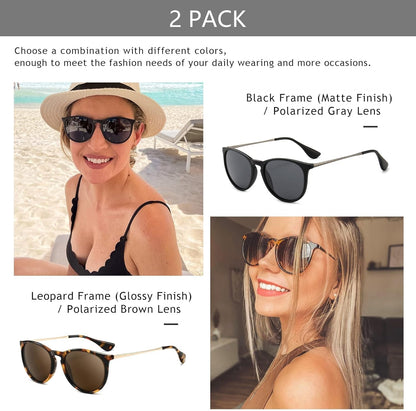 Vintage round Sunglasses for Women Men Classic Retro Designer Style - WORLD TIME VISITS