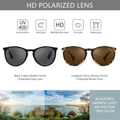 Vintage round Sunglasses for Women Men Classic Retro Designer Style - WORLD TIME VISITS