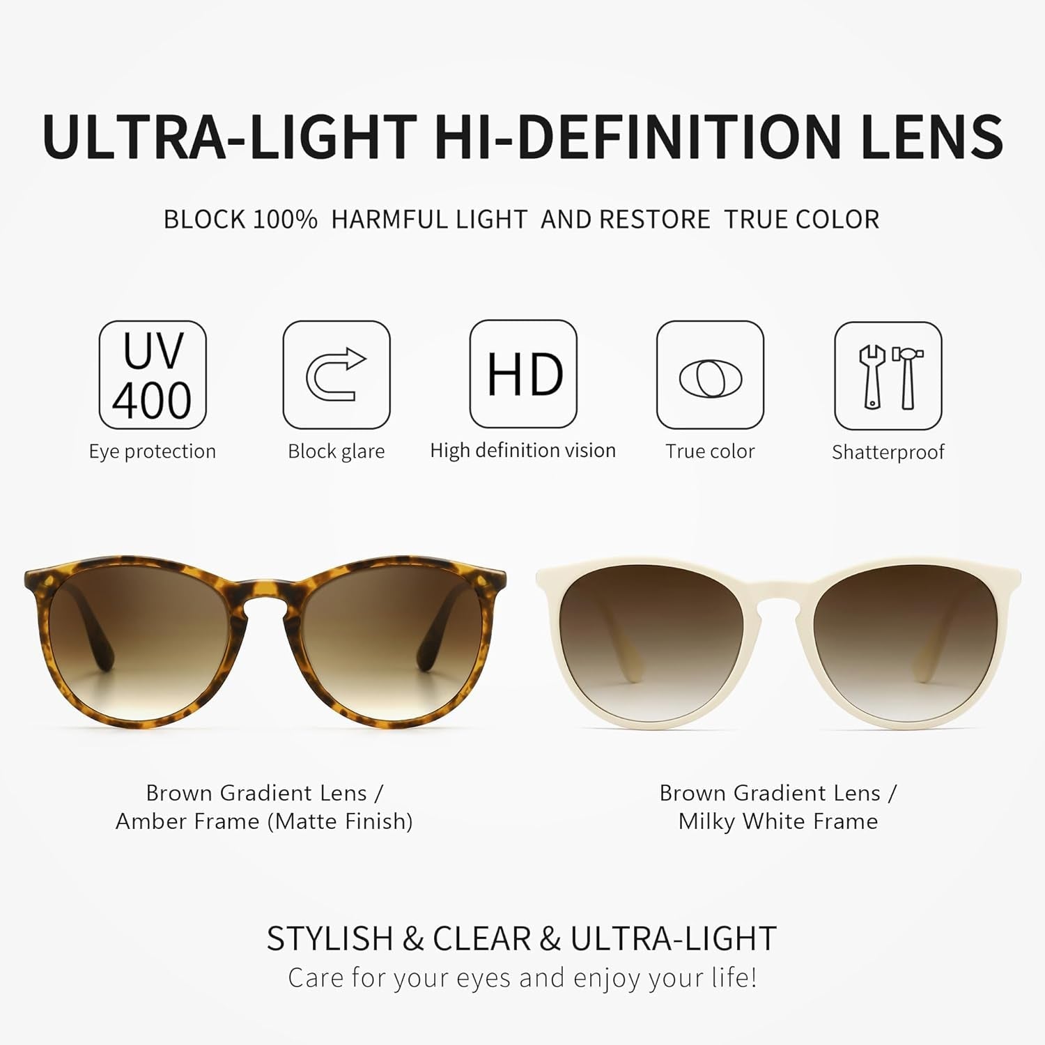 Vintage round Sunglasses for Women Men Classic Retro Designer Style - WORLD TIME VISITS