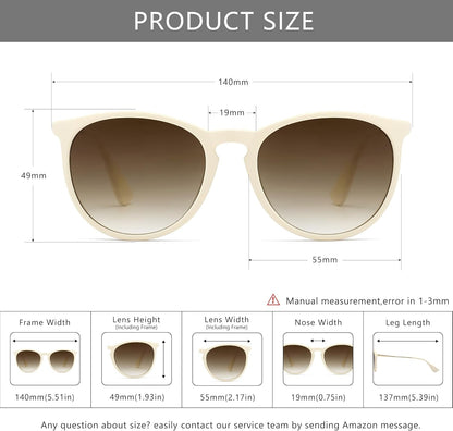 Vintage round Sunglasses for Women Men Classic Retro Designer Style