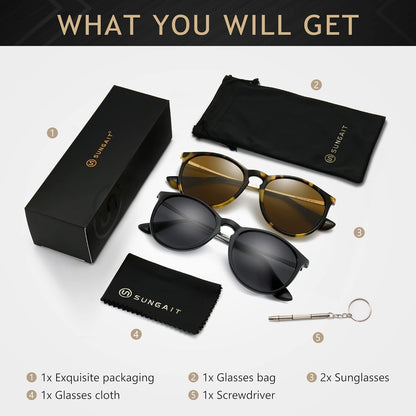 Vintage round Sunglasses for Women Men Classic Retro Designer Style