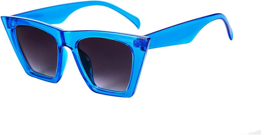Vintage Square Cat Eye Sunglasses Women Trendy Cateye Sunglasses B2473 - WORLD TIME VISITS