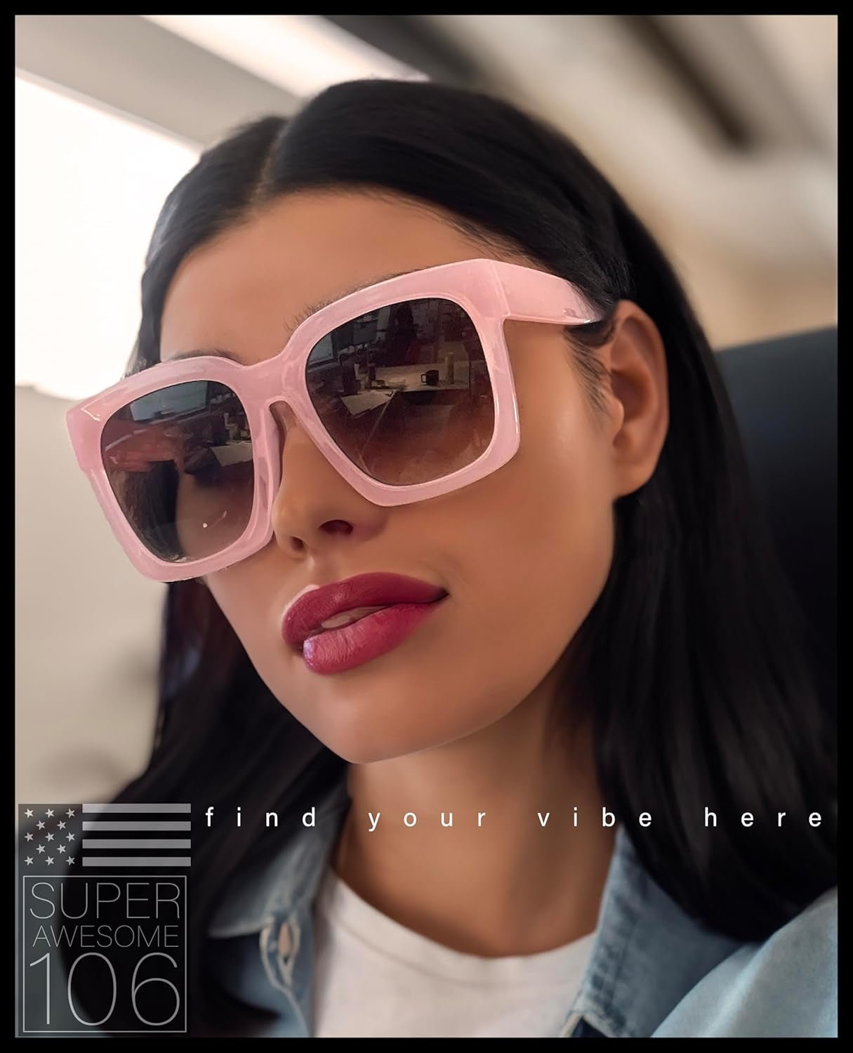 Womens Boyfriend Style XXL Oversize Horned Rim Thick Plastic Sunglasses - WORLD TIME VISITS